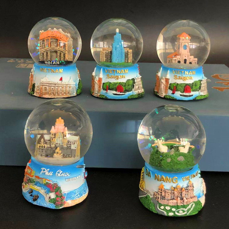 Snow Globe Musical - Exquisite Vietnamese Regional Tourism Souvenir Crystal