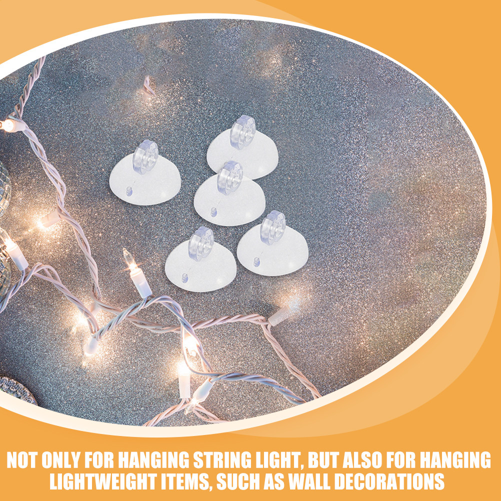 Christmas Lights Outdoor - 400Pcs Outdoor String Light Hooks Suction