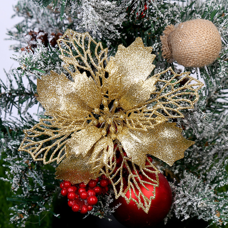 Christmas Tree Artificial - (10pcs) Artificial Christmas Tree Flower Glitter