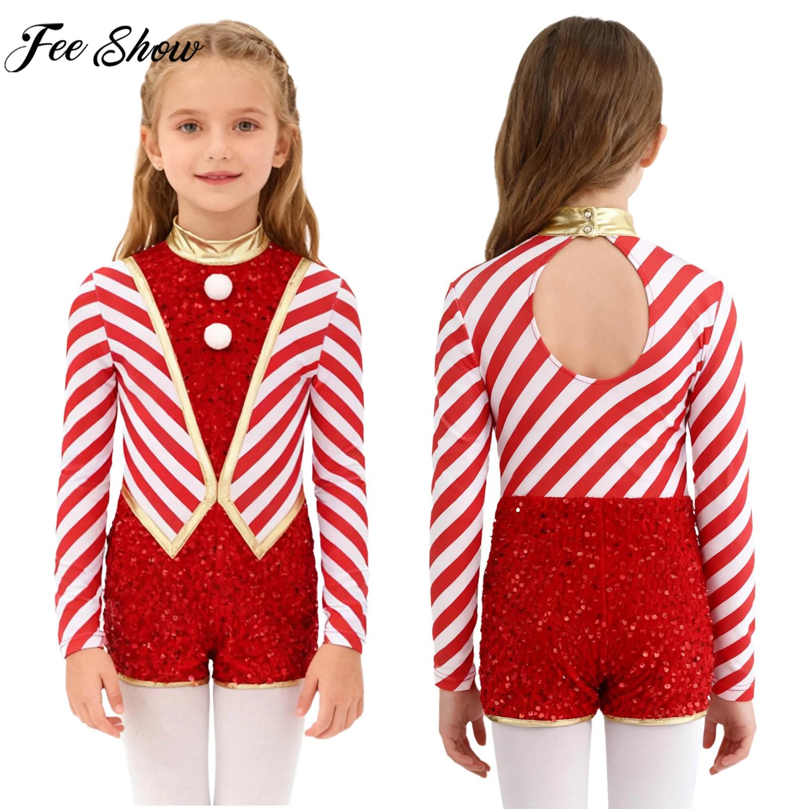 Kids Girls Long Sleeve Sequin  - Elf Costume Christmas ulasan dan harga