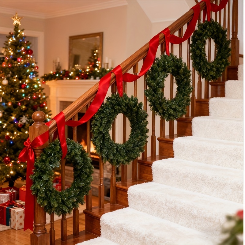 1pc Artificial Christmas Wreat - Christmas Wreath Fake ulasan dan harga