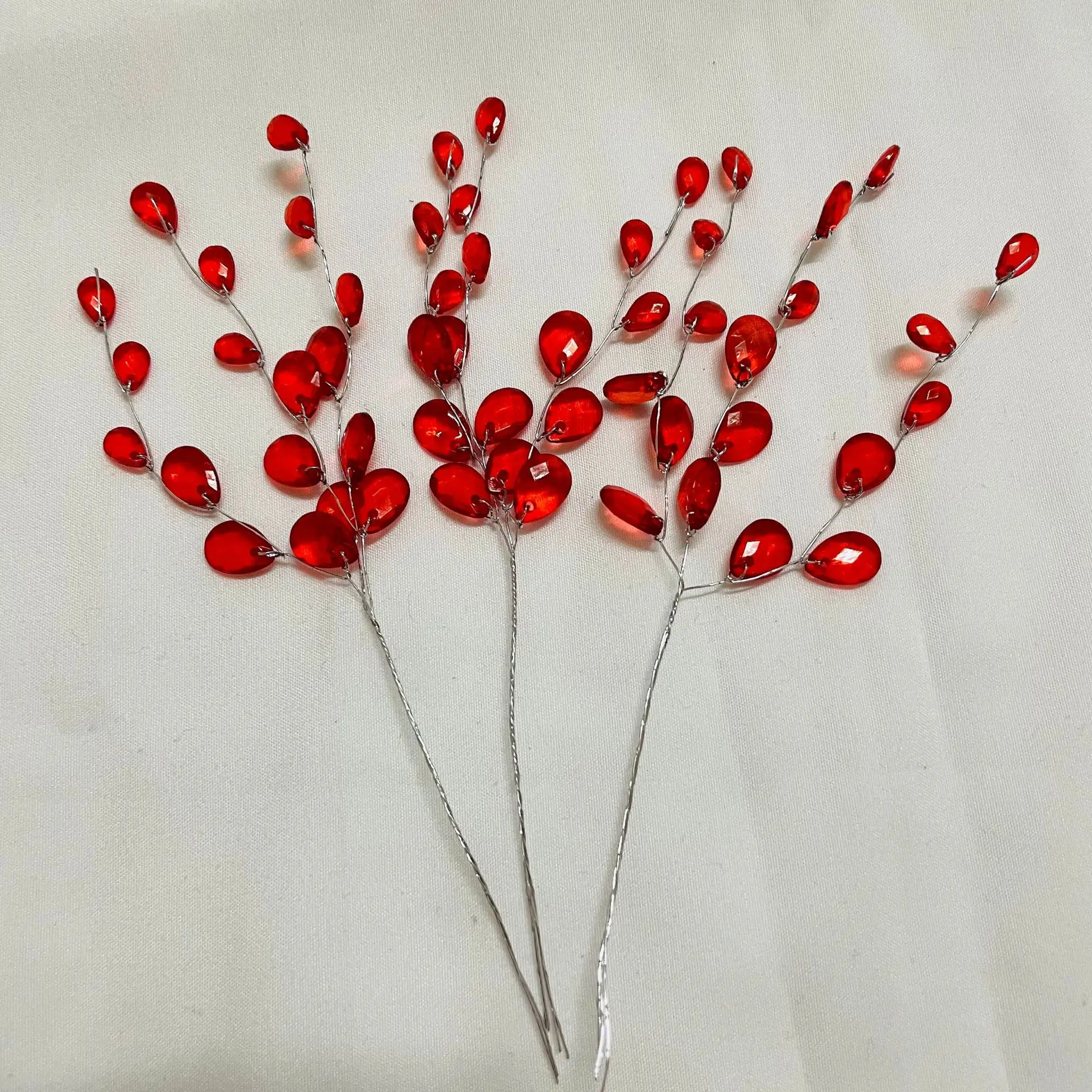 50Pcs 3-Forks Acrylic Strip Wa - Christmas Wreath Fake ulasan dan harga