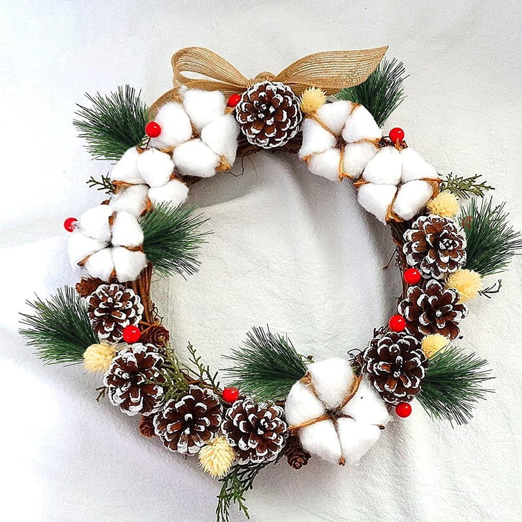 10-100pcs Artificial Green Pin - Christmas Wreath Fake ulasan dan harga