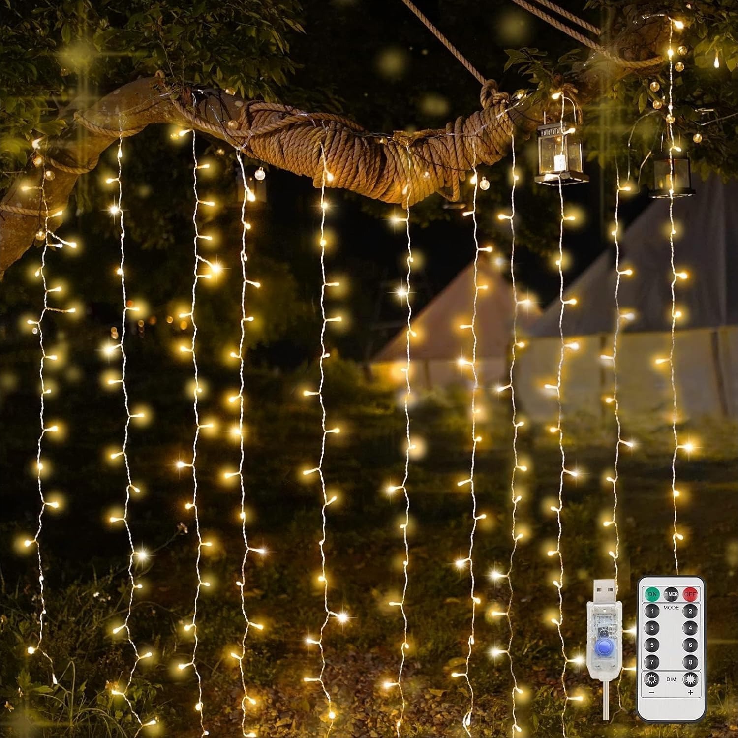 Curtain Lights For Bedroom 200 - Christmas Lights Outdoor ulasan dan harga