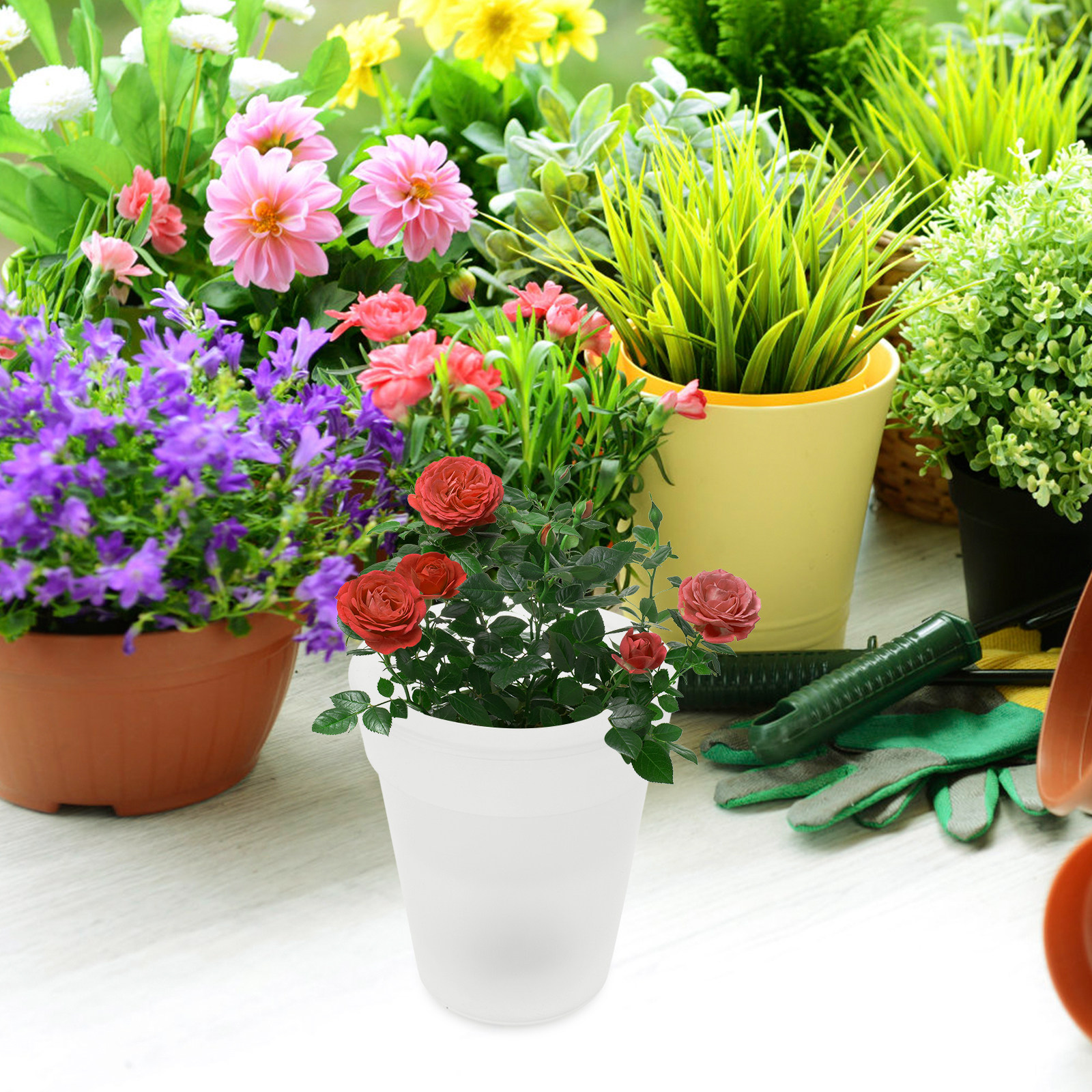 Flowerpot Solar Light Outdoor  - Christmas Lights Outdoor ulasan dan harga