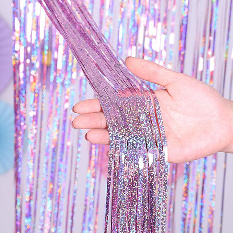2M Glitter Pink Metallic Foil  - Tinsel Garland Decoration ulasan dan harga