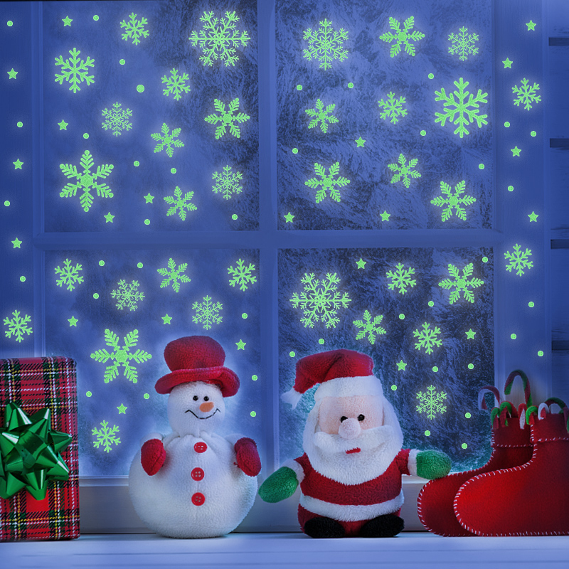 Christmas Luminous Snowflake W - Snowflake Window Decal ulasan dan harga