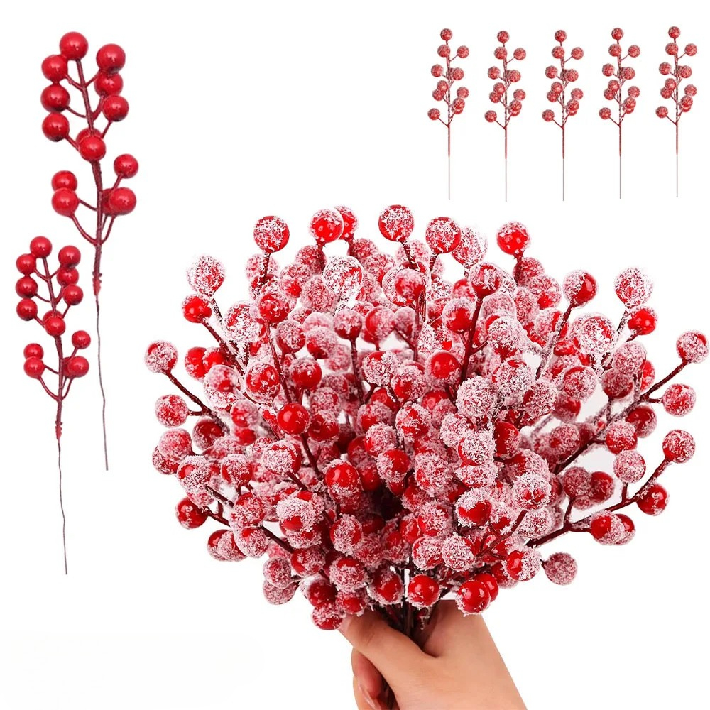 10-200PCS Artificial Red Berry - Christmas Tree Artificial ulasan dan harga