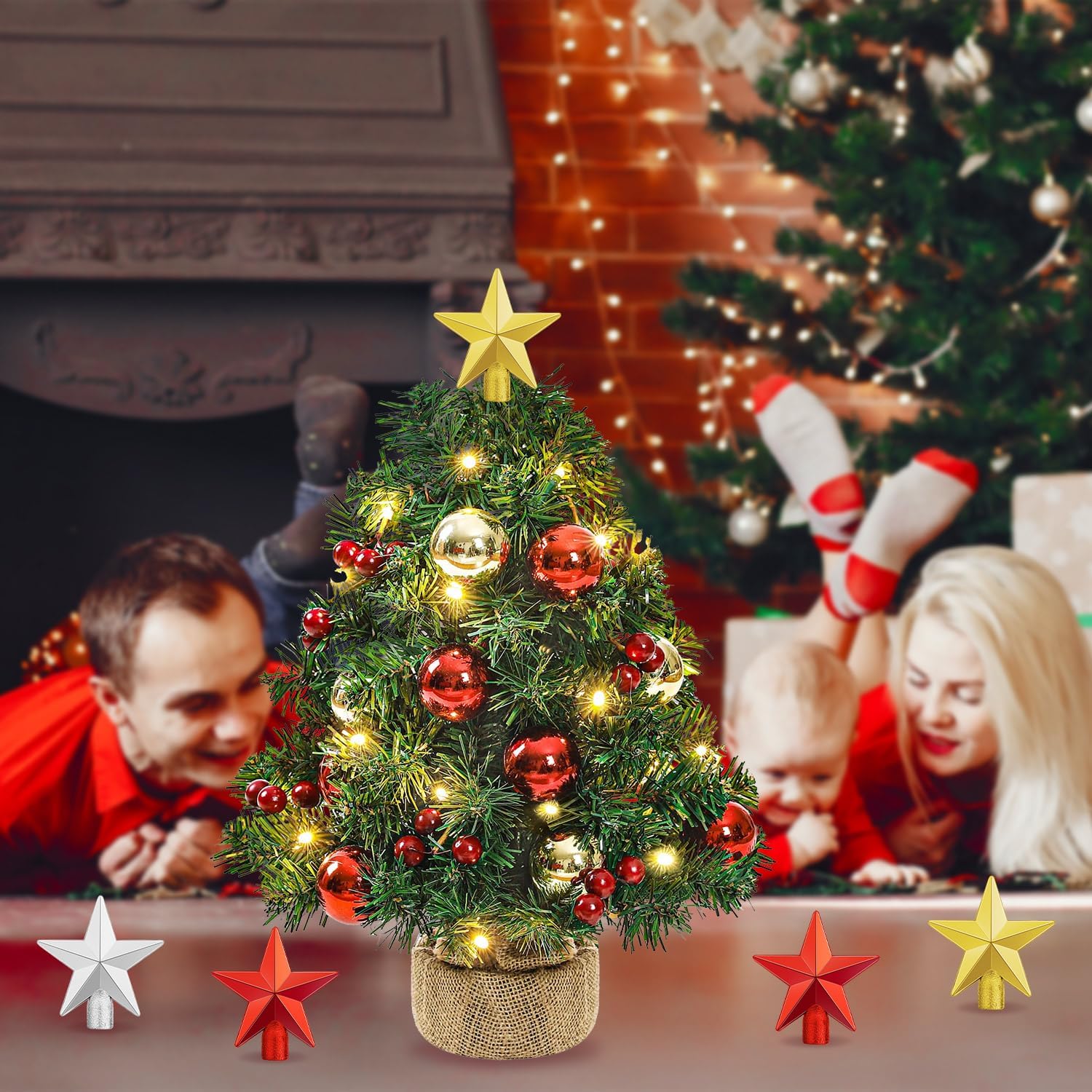 6cm Christmas Tree Topper Star - Star Tree Topper ulasan dan harga