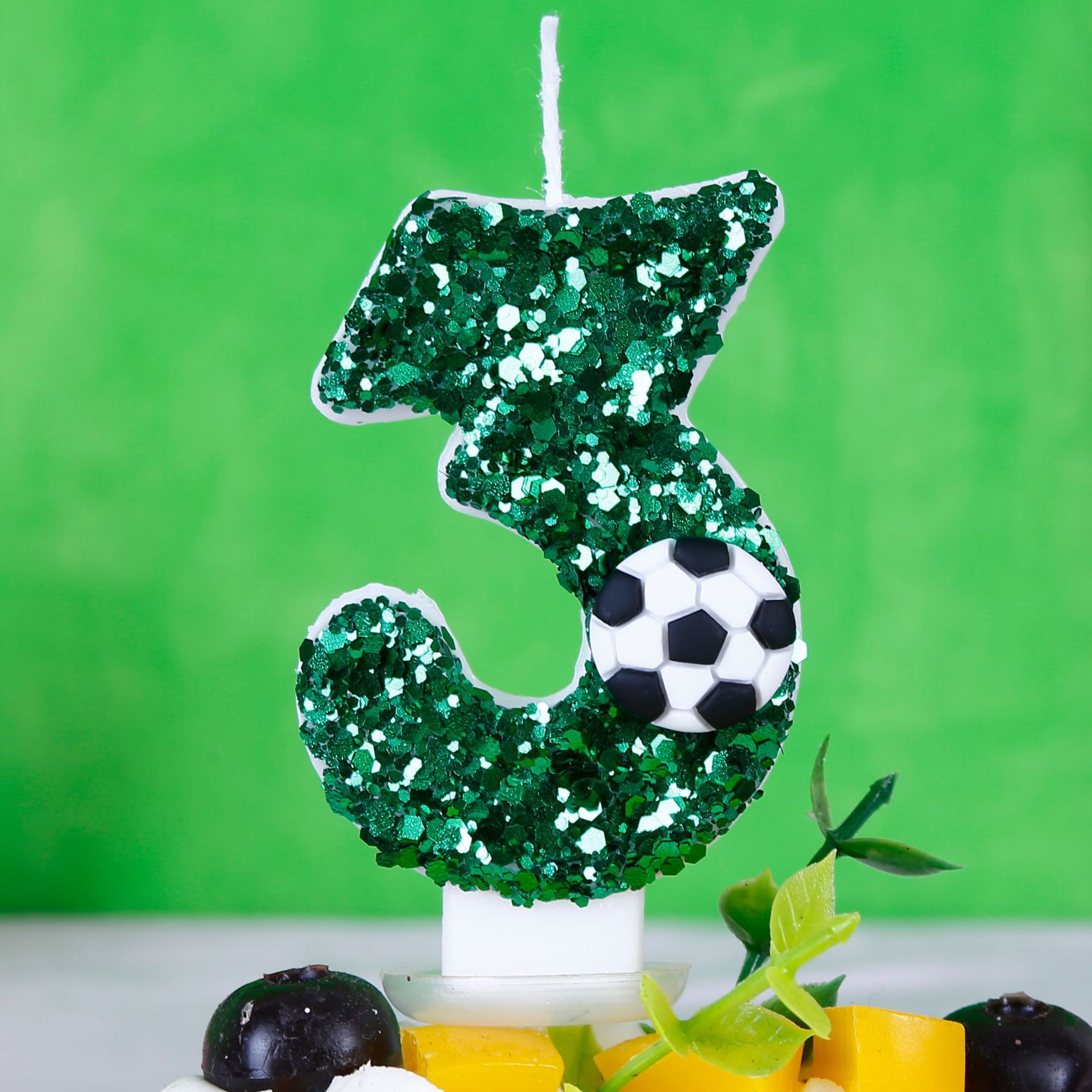 Boy Series 3D Green Football B - Holiday Candle Set ulasan dan harga