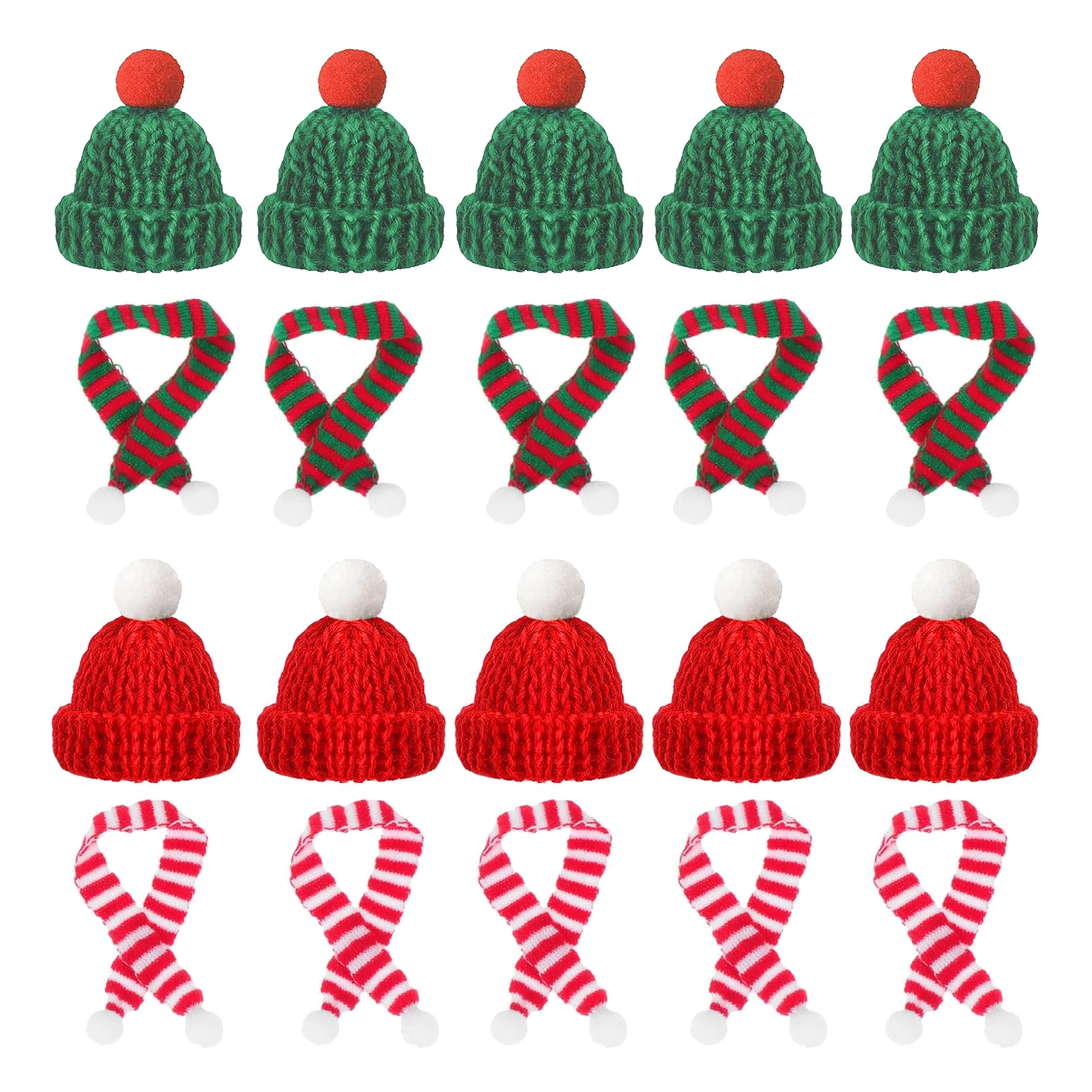 10/20pcs Mini Santa Hat & Scar - Santa Hat Plush ulasan dan harga