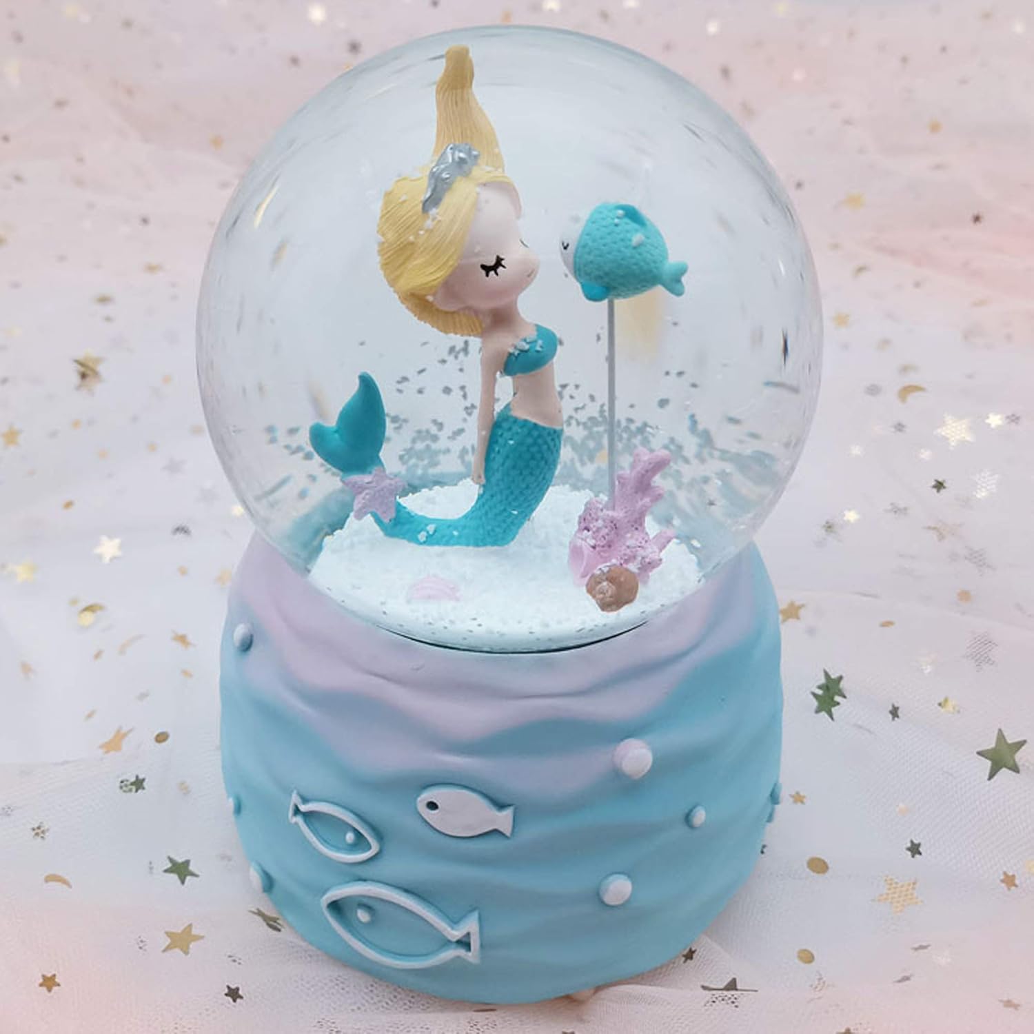Mermaid Snow Globe Music Box w - Snow Globe Musical ulasan dan harga