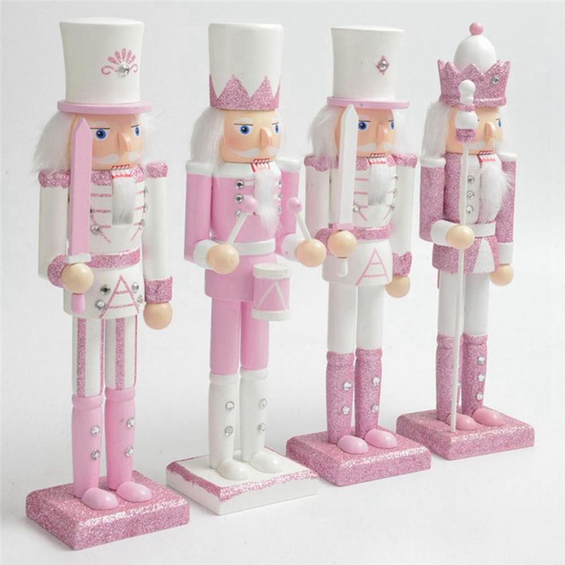 AT16 30cm Pink Wooden Nutcrack - Nutcracker Figurine ulasan dan harga