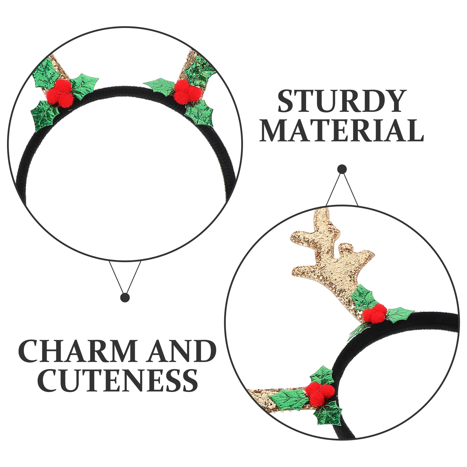 Antler Headband Dark Deer Horn - Reindeer Antlers Headband ulasan dan harga
