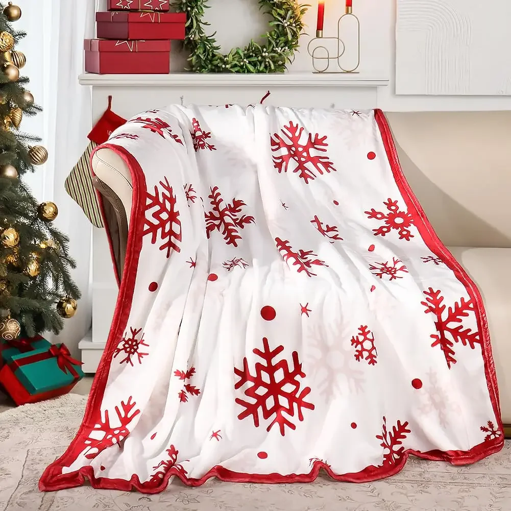 Red Snowflake Blanket Super So - Christmas Throw Blanket ulasan dan harga