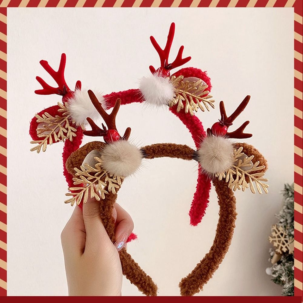 Funny Christmas Decoration Chr - Reindeer Antlers Headband ulasan dan harga