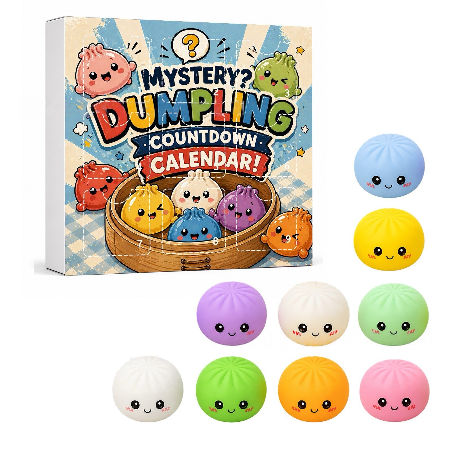 Kawaii Squishy Dumpling Advent - Advent Calendar Gift ulasan dan harga