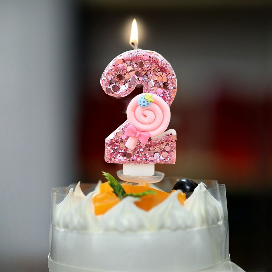 1pc Large 0-9 Numbers Pink Lol - Holiday Candle Set ulasan dan harga