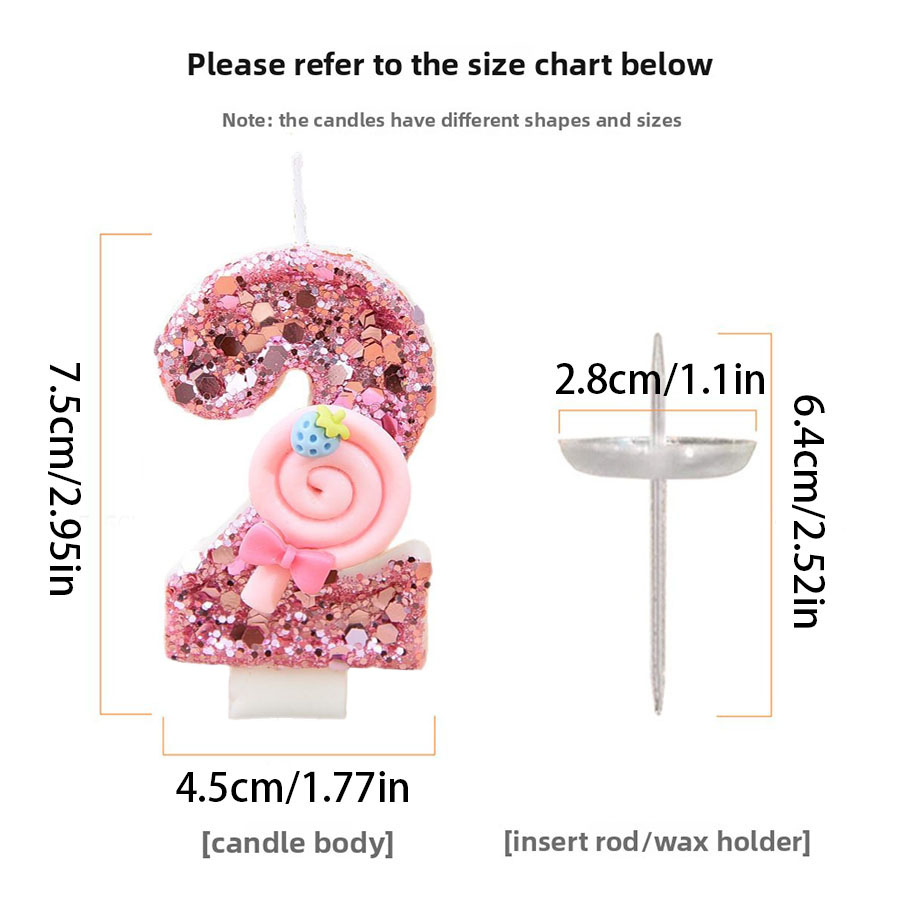 1pc Large 0-9 Numbers Pink Lol - Holiday Candle Set ulasan dan harga
