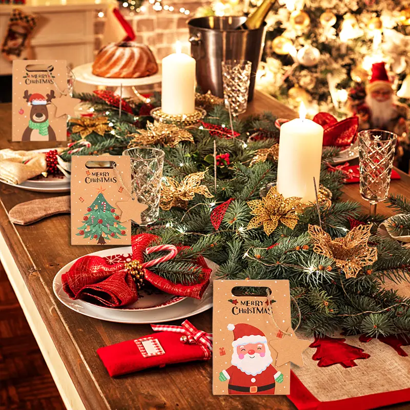 6/12/24Pcs  Christmas Kraft Pa - Advent Calendar Gift ulasan dan harga