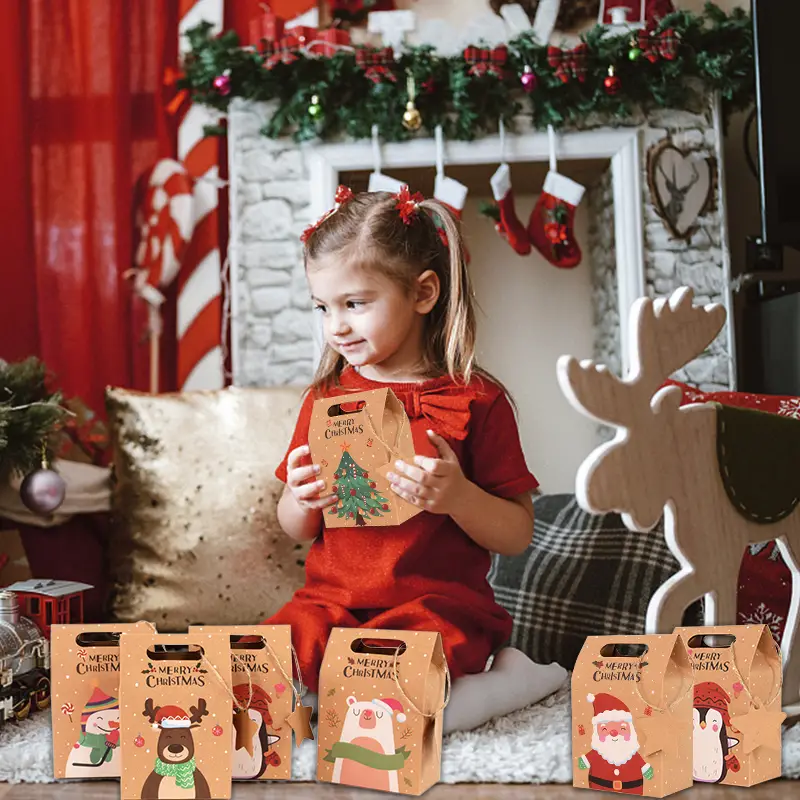 6/12/24Pcs  Christmas Kraft Pa - Advent Calendar Gift ulasan dan harga