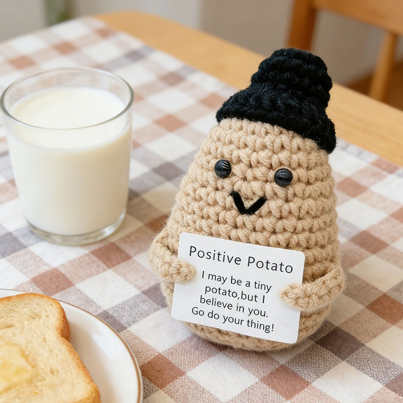 Cute Positive Potato Crochet D - Santa Hat Plush ulasan dan harga