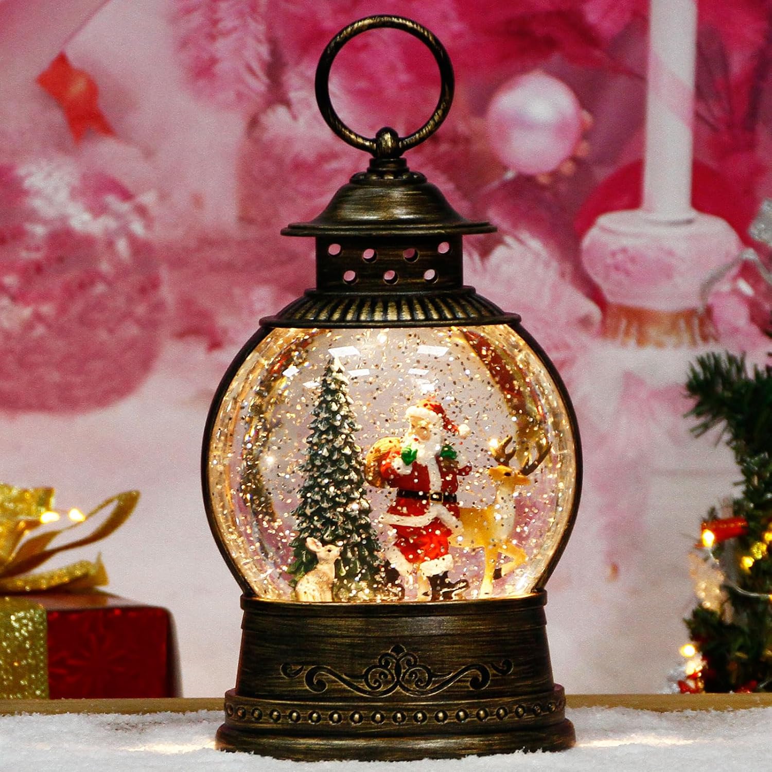 Christmas Snow Globe Lantern w - Snow Globe Musical ulasan dan harga