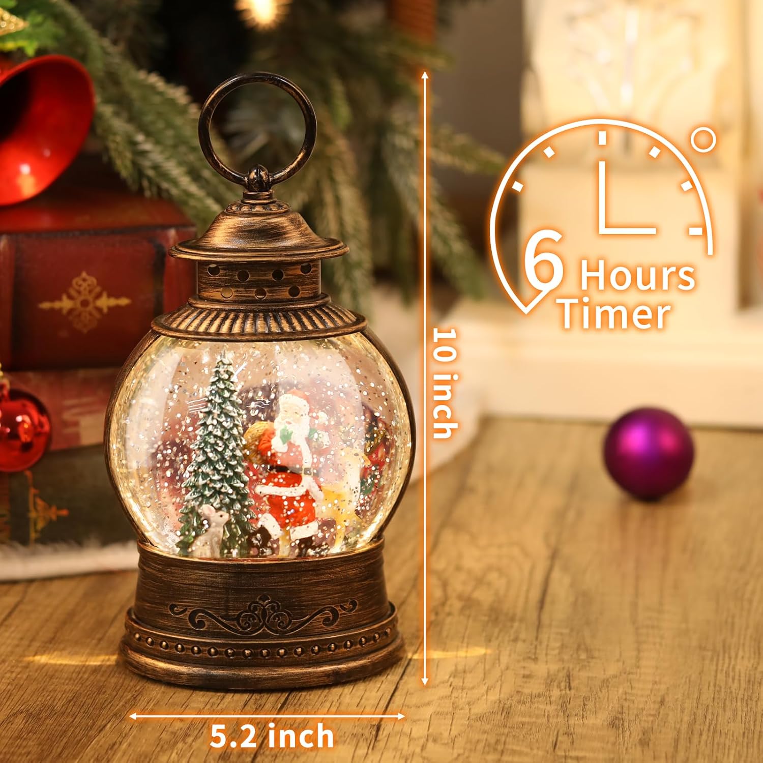 Christmas Snow Globe Lantern w - Snow Globe Musical ulasan dan harga