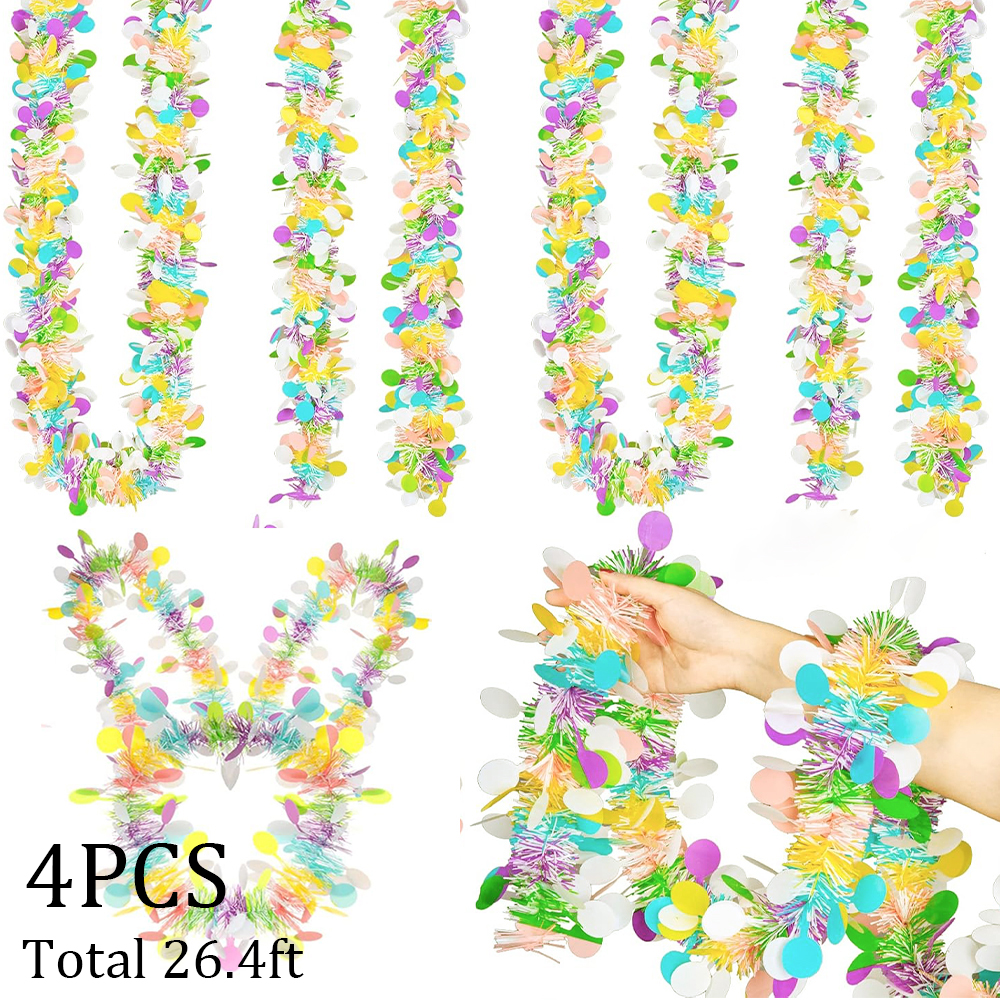 4pc Easter Tinsel Garlands Col - Tinsel Garland Decoration ulasan dan harga