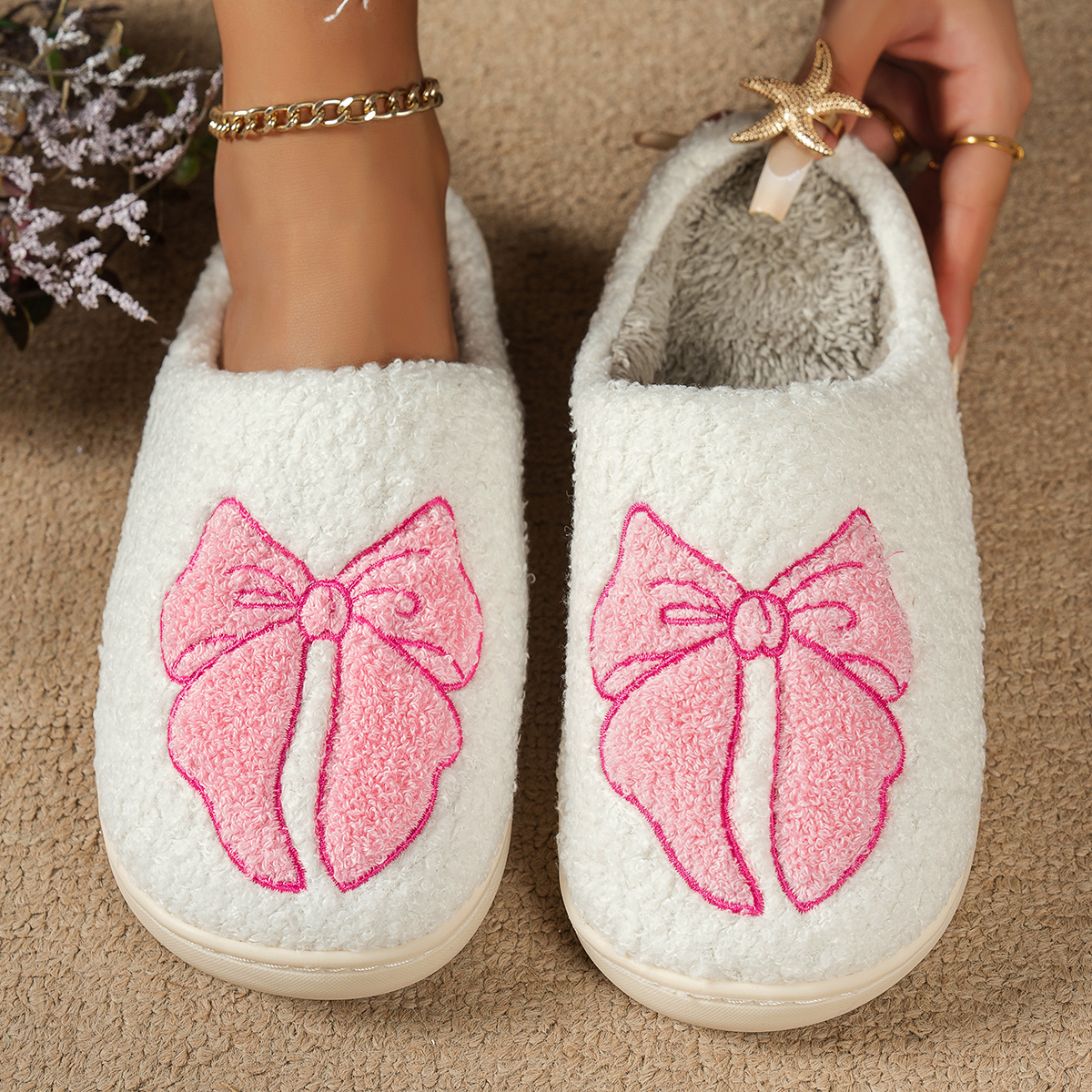 Winter Plush Girl's Bedroom Sl - Ribbon Bow Gift ulasan dan harga