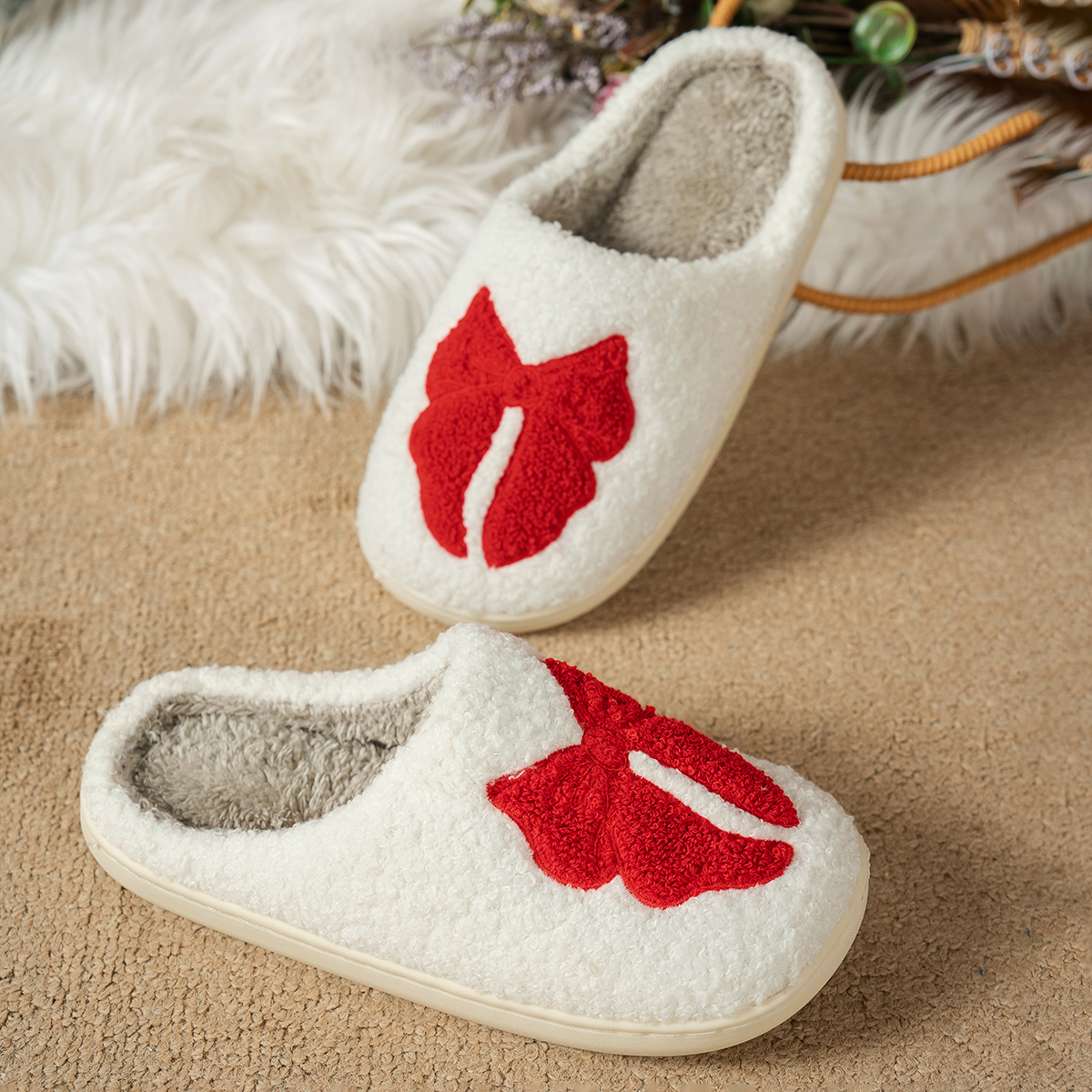 Winter Plush Girl's Bedroom Sl - Ribbon Bow Gift ulasan dan harga